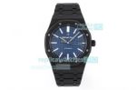 ZF Factory Swiss Audemars Piguet Royal Oak Blue Tapisserie Dial Replica DLC Watch